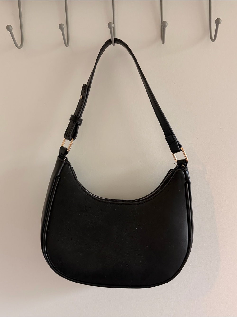 Classic Black Shoulder Bag